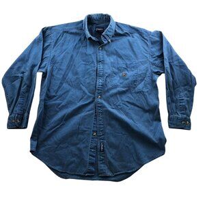 Catalina Men's Chambray Shirt Large Long Sleeve Button Down Normcore